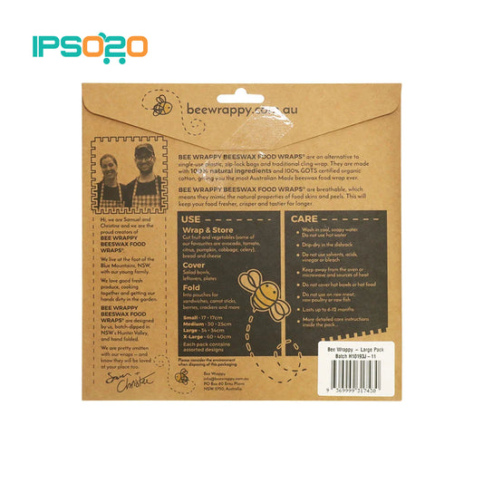 White Magic Bee Wrappy Food Wraps 2 Pack Large