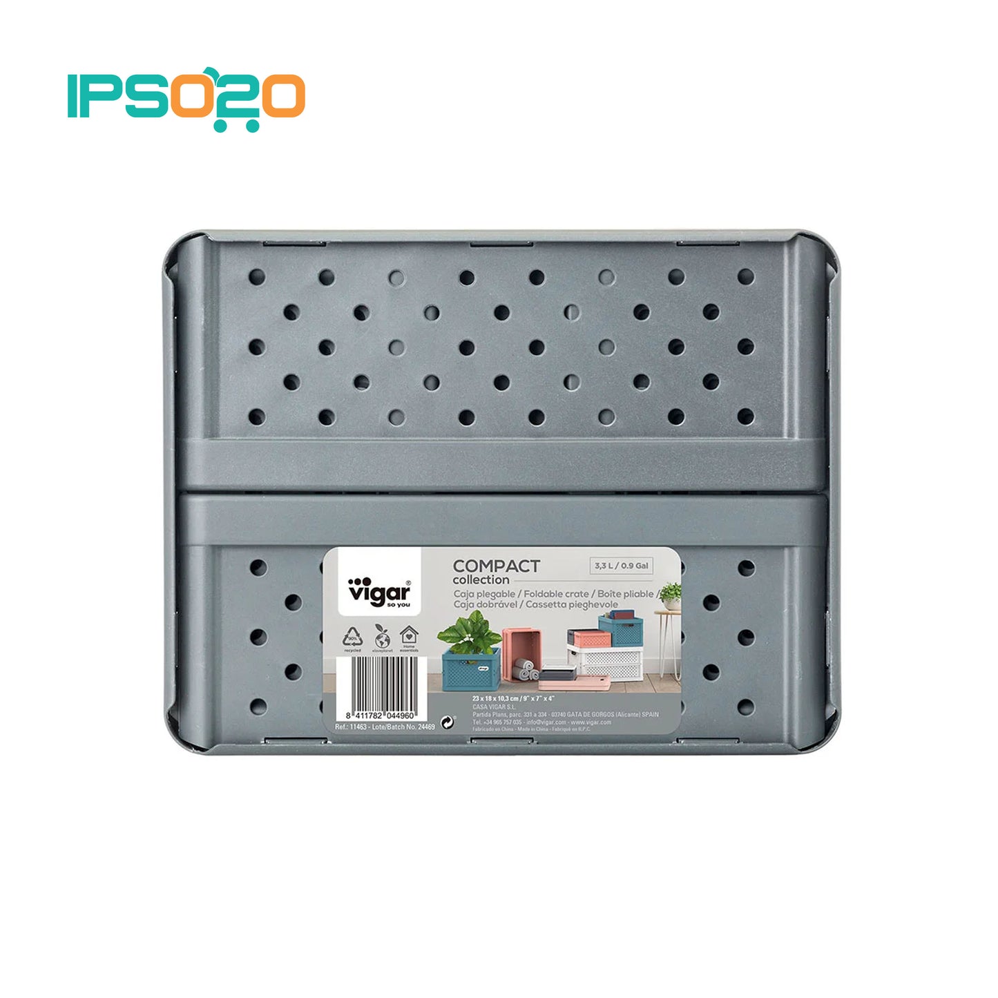VIGAR Compact Foldable Crate - 3.3L