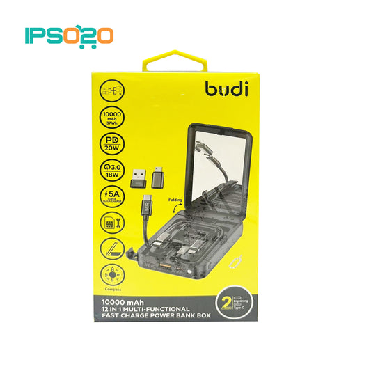 BUDI 10000 mAh 12-in-1 Multi-functional Fast Charge Power Bank Box
