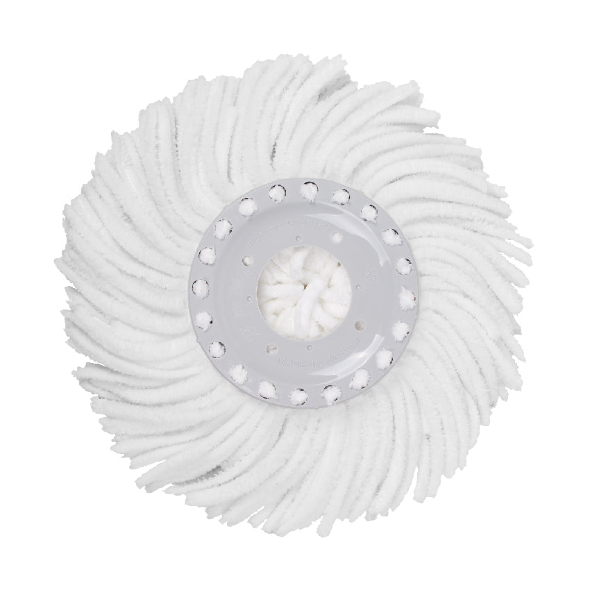 White Magic Pure Spin Mop Set (with 2 microfiber mop heads) / Handpress Mop / Made in Taiwan / Red Dot Design Award / Trolley Bundle (add-on available) / 1 Year Bucket Warranty