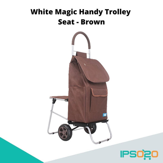 White Magic Handy Trolley Seat with two wheels 45L