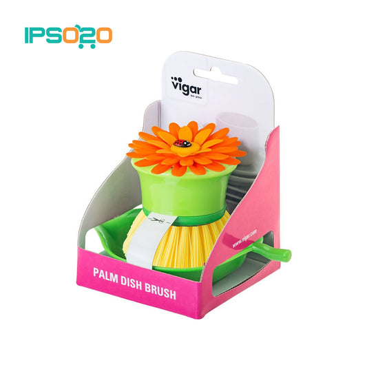 VIGAR Flower Power Palm Dish Brush with Holder