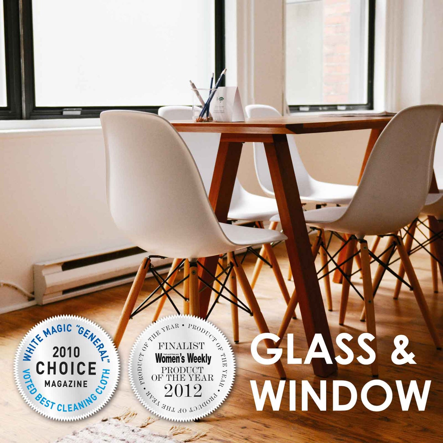 White Magic Microfibre Glass and Window Eco Cloth