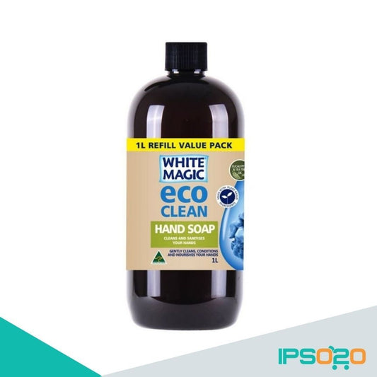 White Magic Eco Clean - Hand wash / Soap / Palm Oil Free / Chlorine Free / Ammonia Free Biodegradable & Marine / Septic Safe No Harsh Chemicals / Made In Australia