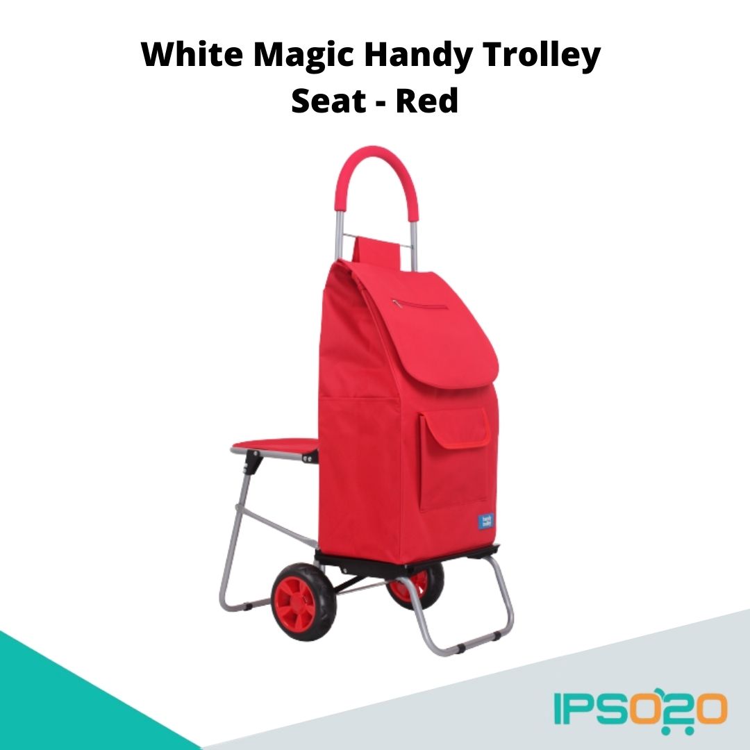White Magic Handy Trolley Seat with two wheels 45L