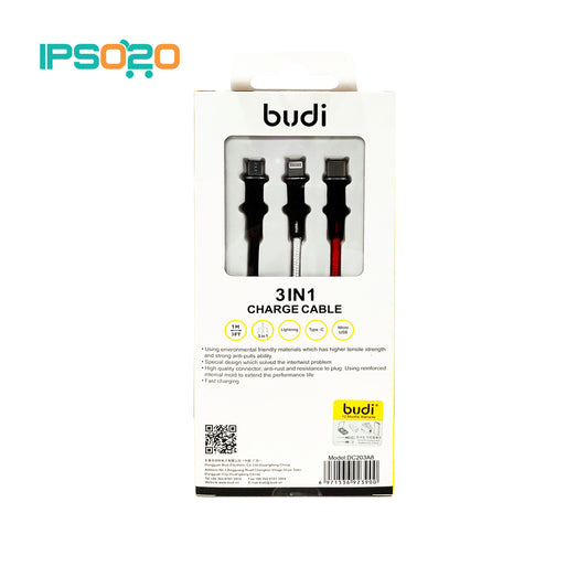 BUDI 3-in-1 Charge / Sync Cable