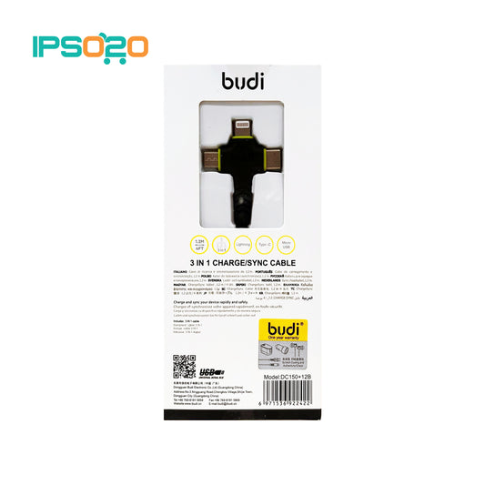 BUDI 3-in-1 Charge / Sync Cable