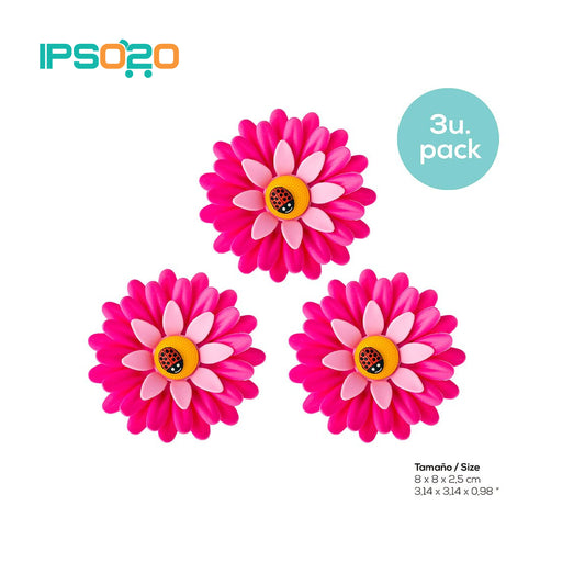 VIGAR Flower Power Pink Magnet Clip - 3pc