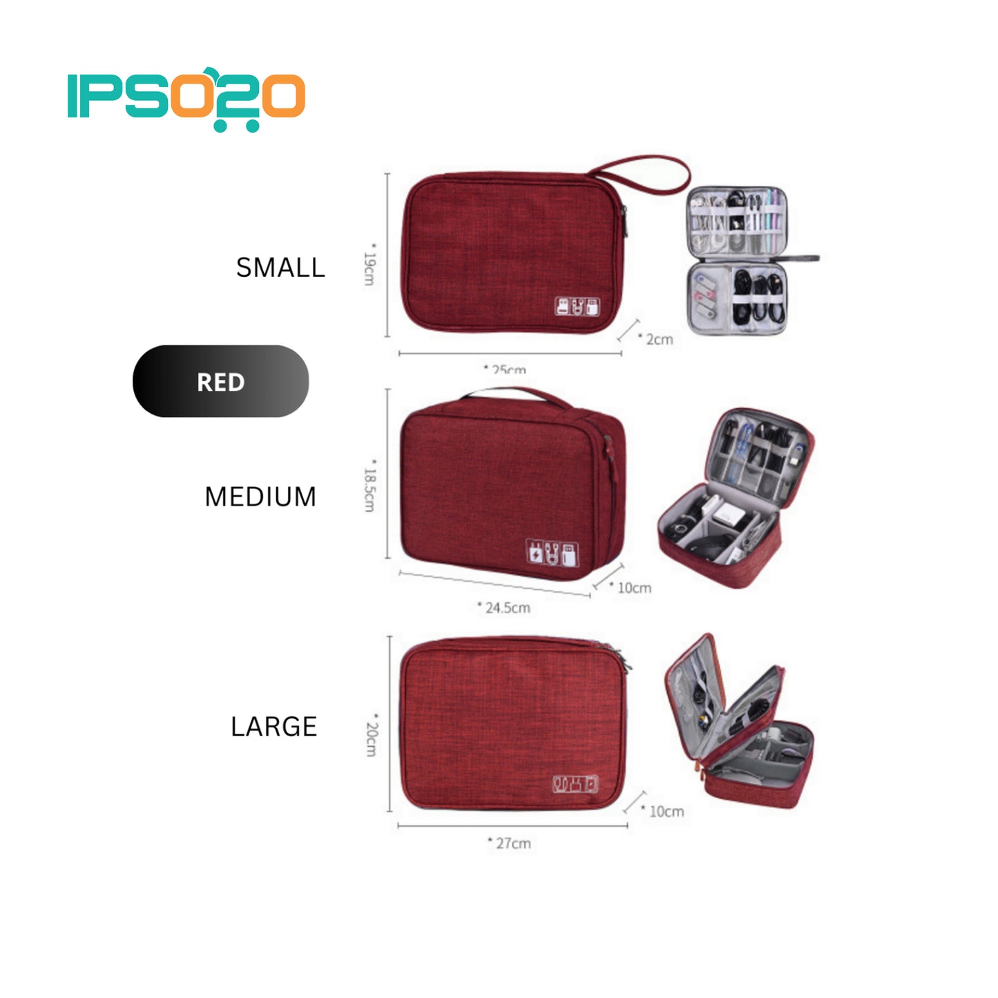 Electronic Digital Gadget Cable Organizer Accessories Travel Bag