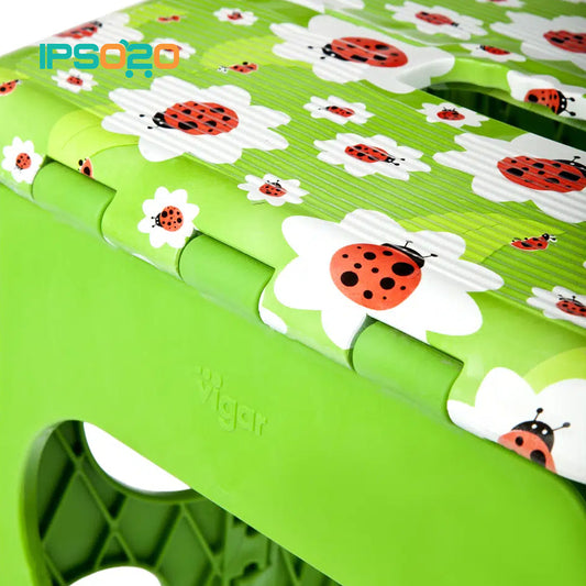 VIGAR Compact Ladybug On Top Foldable Stool - 32cm
