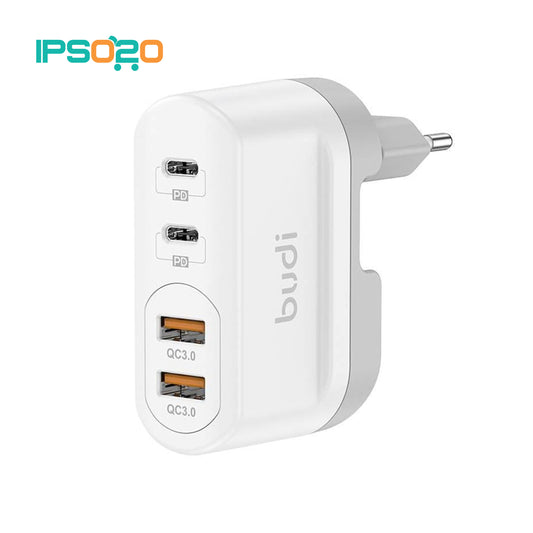 BUDI 40W Dual USB QC and Dual USB-C PD Wall Charger