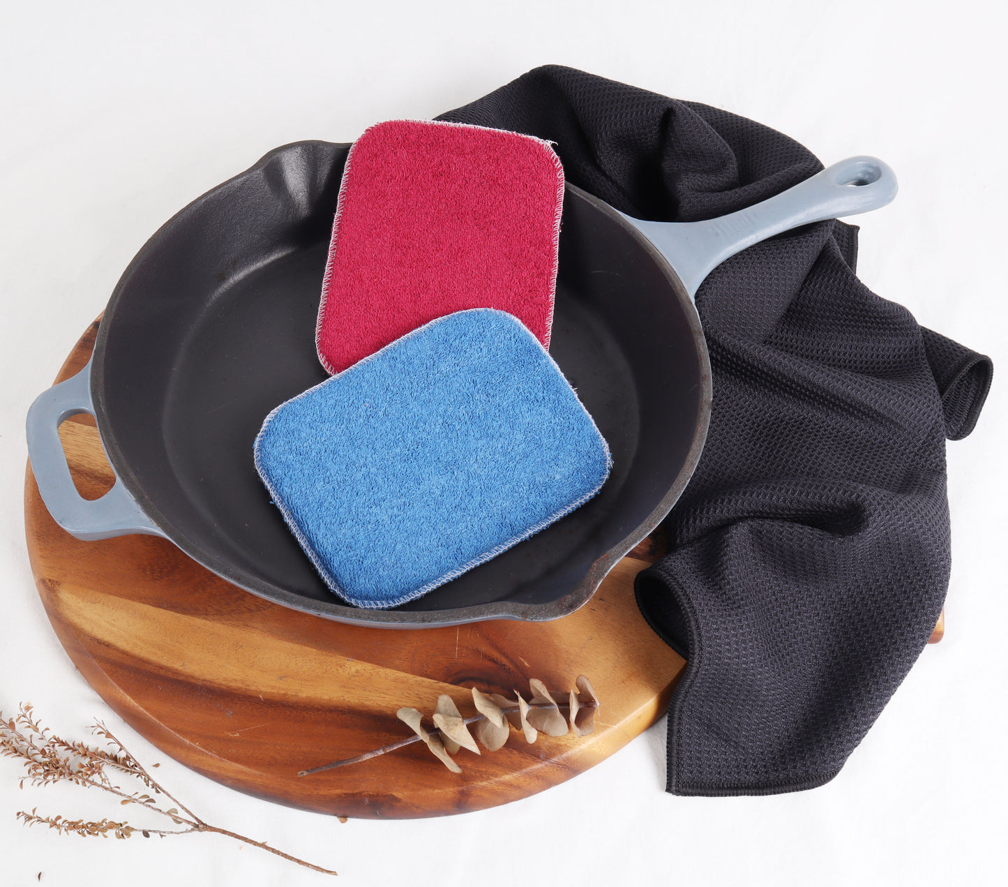 Eco Basics Cotton Flat Foam Pot Scrubber (2 Pack)