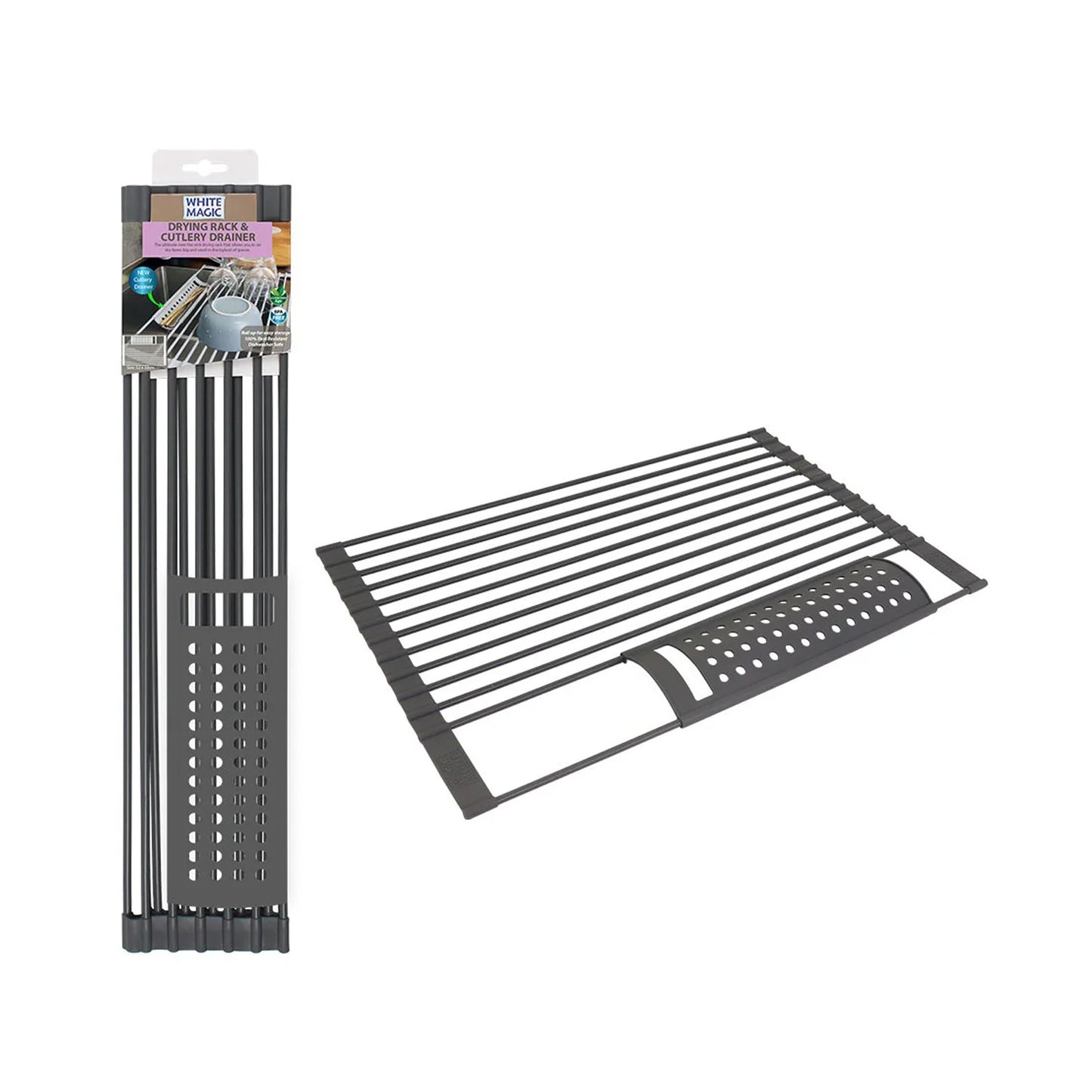 White Magic Drying Rack & Cutlery Drainer