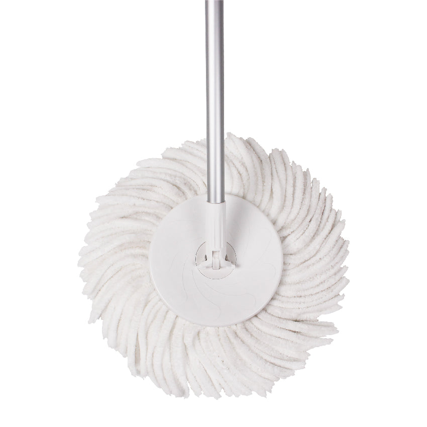 White Magic Pure Spin Mop Set (with 2 microfiber mop heads) / Handpress Mop / Made in Taiwan / Red Dot Design Award / Trolley Bundle (add-on available) / 1 Year Bucket Warranty