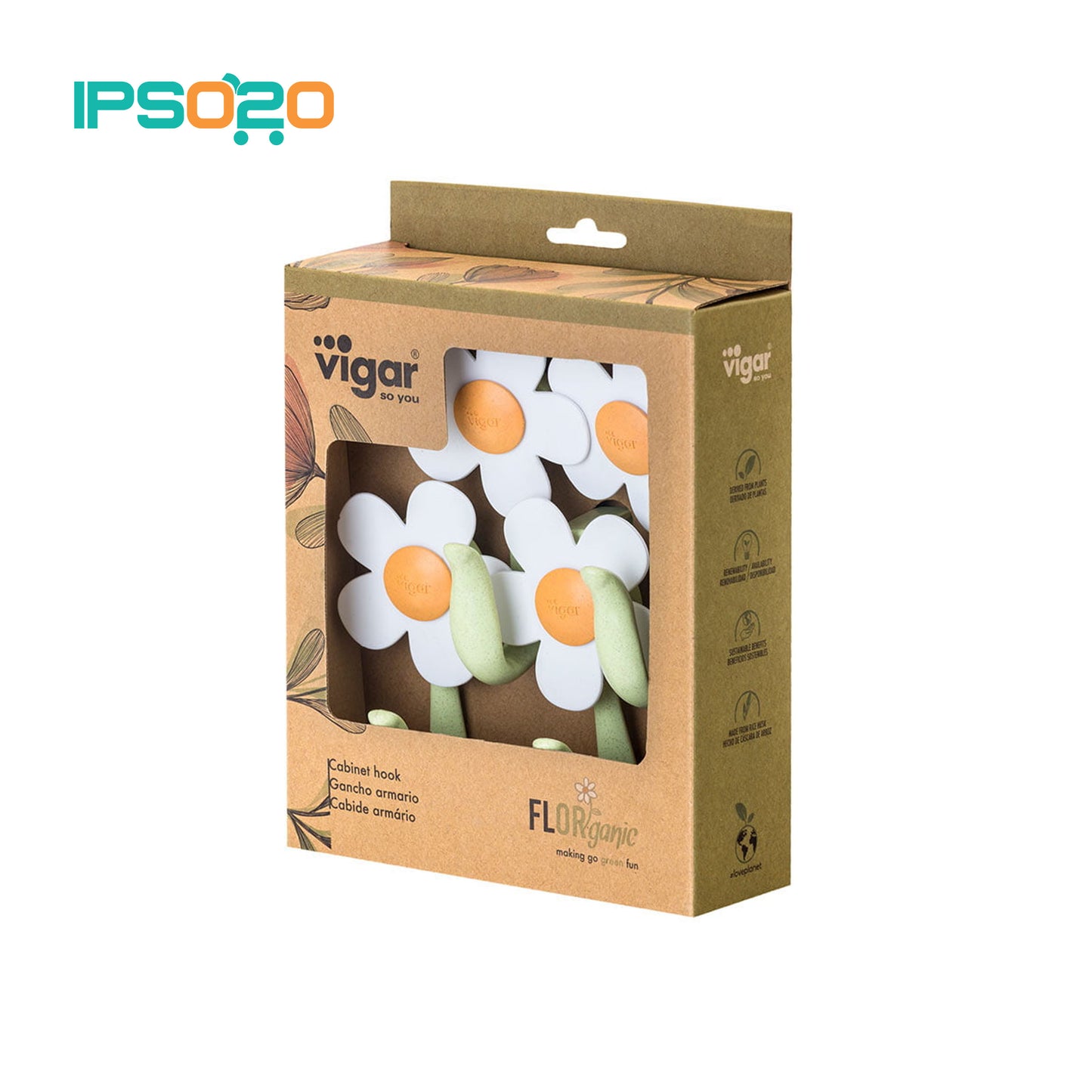 VIGAR Florganic Cabinet Hook - 4pc