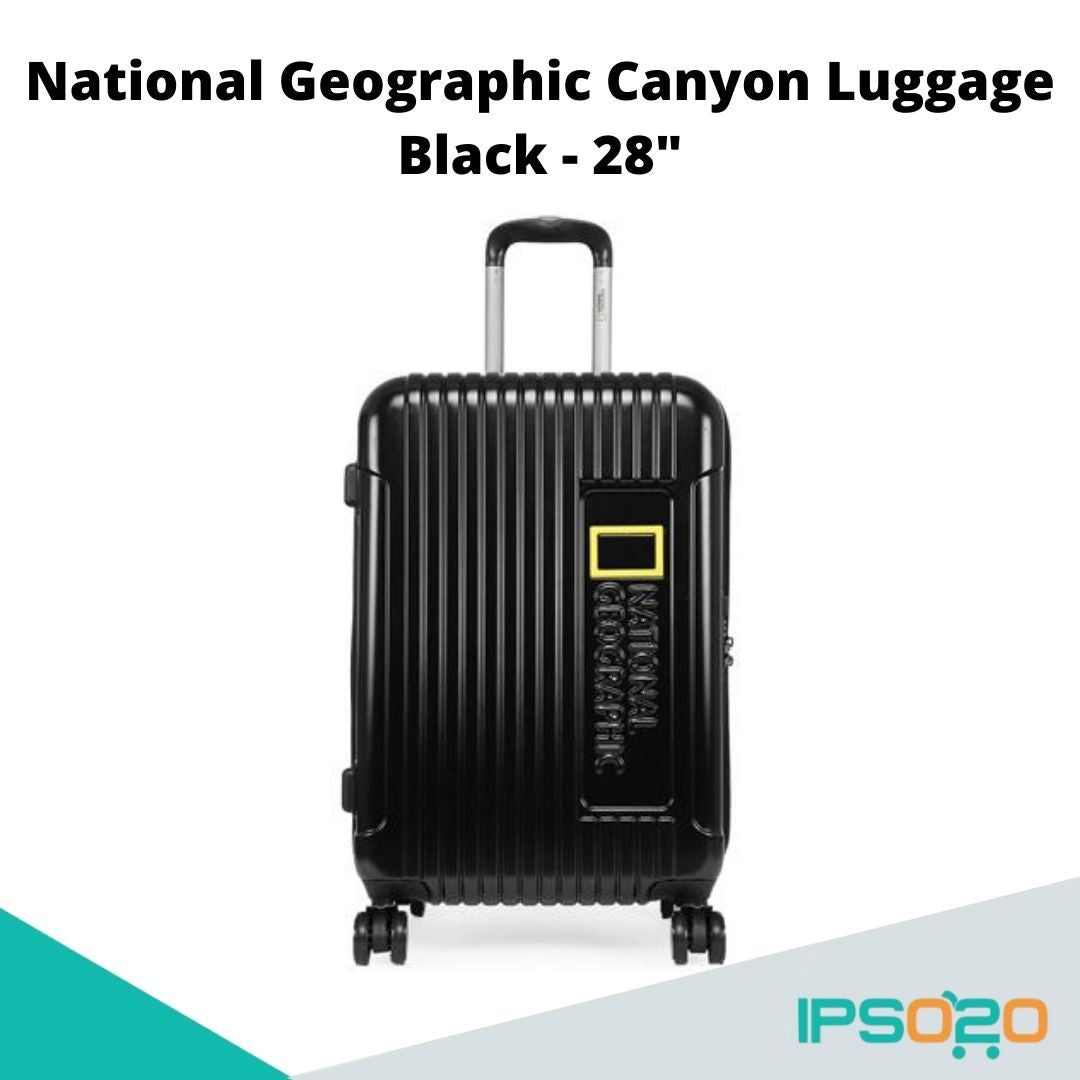 National Geographic Canyon 28 Trolley Luggage with TSA lock, Four double spinner wheels, U-shaped divider with zipped pocket, Expandable, Anti-theft zippers
