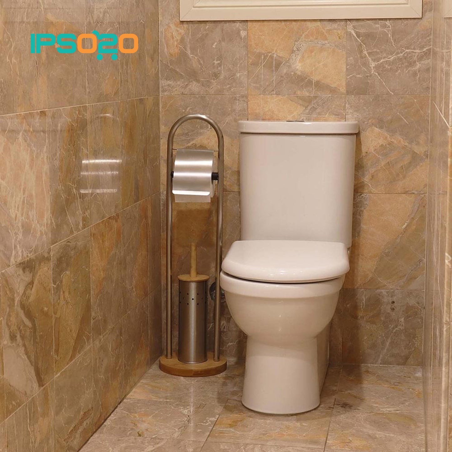 Eco Basics Toilet Roll Dispenser + Brush