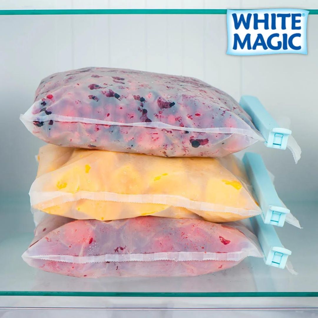 Reusable Freezer Bags + Clips Set