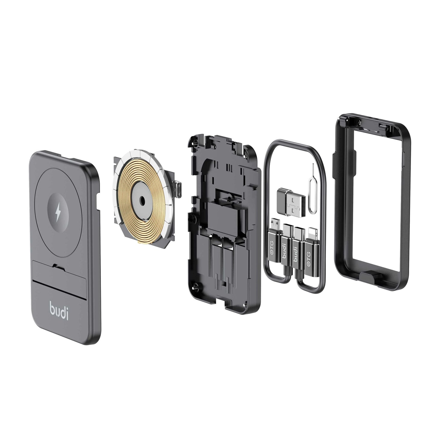 BUDI 15w (1 for 3) Wireless Charger 14-in-1 Multi-functional Box