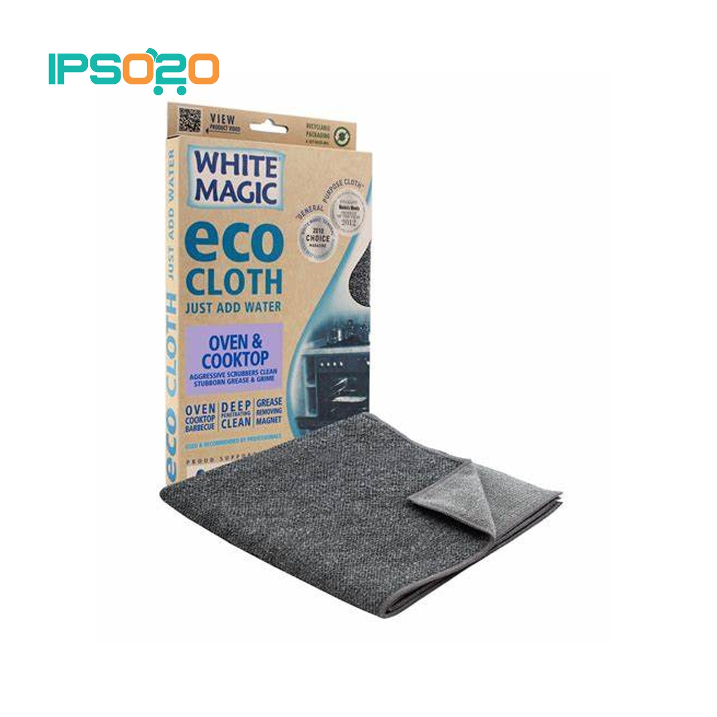 White Magic Microfibre Oven & Cooktop Eco Cloth for oven and cooktop easy cleaning / use only water / IPSo2o
