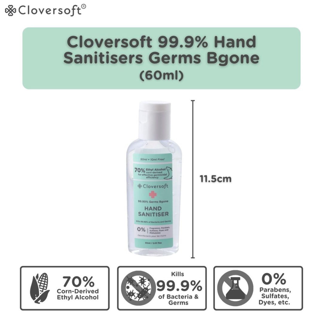 CLOVERSOFT 99.99% Antibacterial Hand Wash 60ml