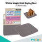 White Magic Dish Drying Mat [Absorbent , Hygienic , Antibacterial Microfibre] 45cm x 40cm