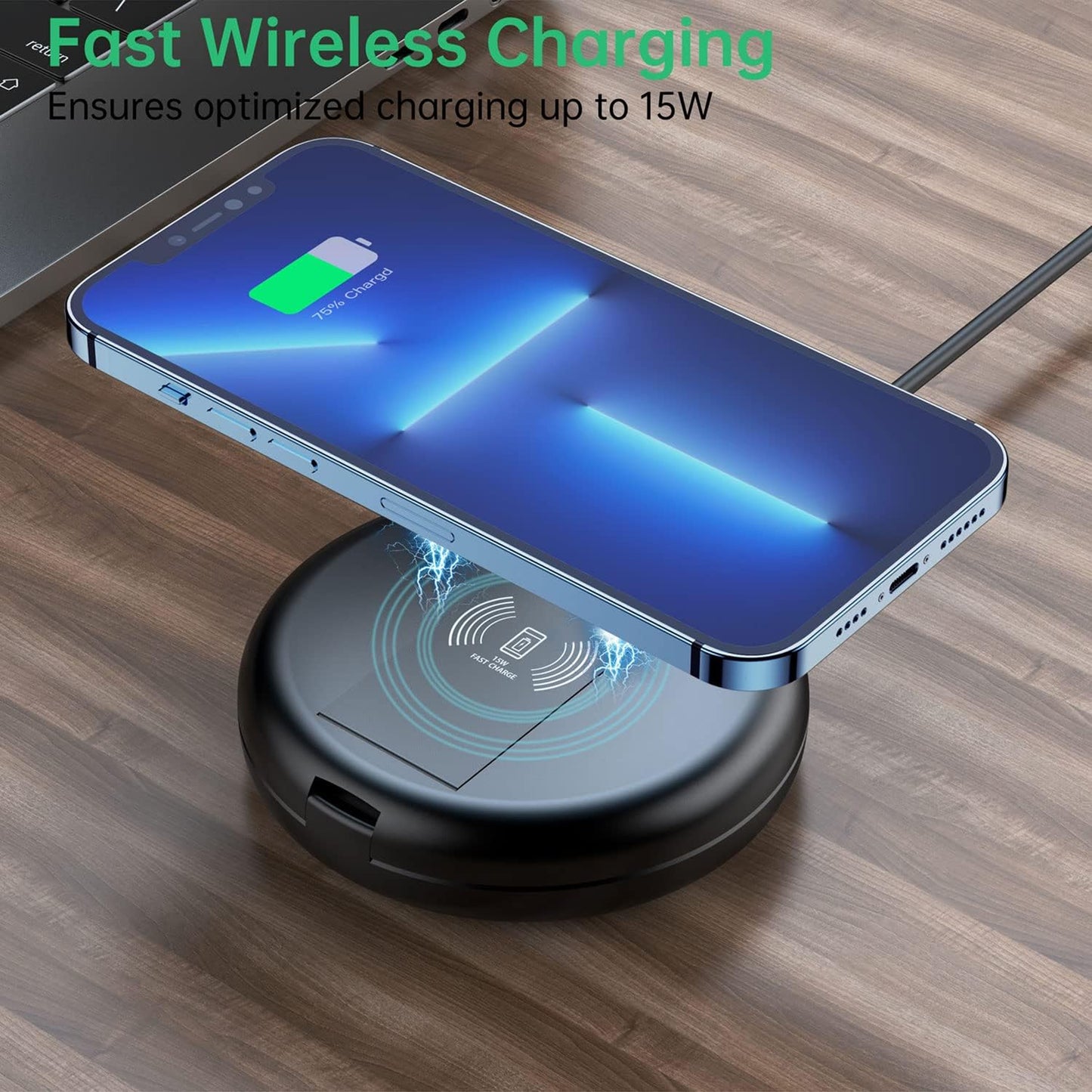 BUDI 15W Wireless Charger 12-in-1 Multi-Functional Box