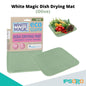 White Magic Dish Drying Mat [Absorbent , Hygienic , Antibacterial Microfibre] 45cm x 40cm
