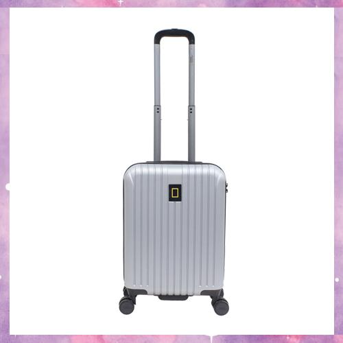 National Geographic Track Trolley S [ABS Hardcase Luggage/Suitcase, Aluminum trolley system with push button, TSA lock,Four double spinner wheels]