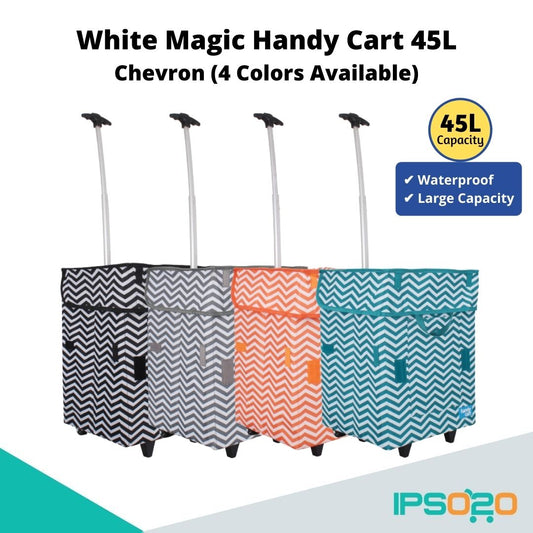 White Magic Handy Cart Jumbo (45L) - Chevron (4 Colors Available)