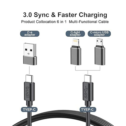 BUDI USB-C 3.0 TF/SD Card Reader OTG Adapter Multifunction Storage Stick