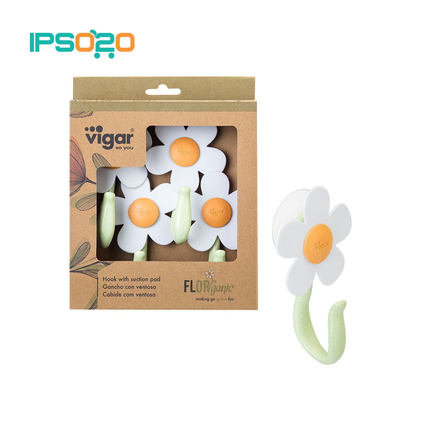 VIGAR Florganic Hook with Suction - 4pcs