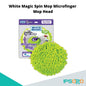 White Magic Spin Mop Microfinger Mop Head [ Soft yet aggressive Perfect for washing car , boats , caravans and windows , Will not scratch Machine Washable 20cm in Diameter , Chemical free cleaning , dusting mop ]