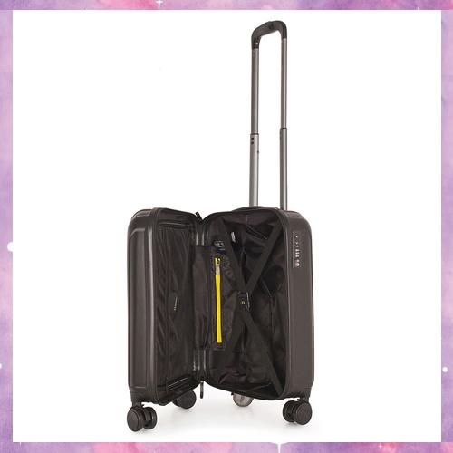 National Geographic Track Trolley S [ABS Hardcase Luggage/Suitcase, Aluminum trolley system with push button, TSA lock,Four double spinner wheels]