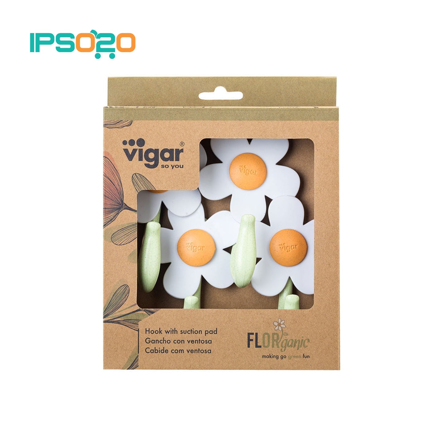 VIGAR Florganic Hook with Suction - 4pcs