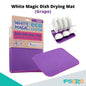 White Magic Dish Drying Mat [Absorbent , Hygienic , Antibacterial Microfibre] 45cm x 40cm