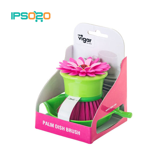 VIGAR Flower Power Palm Dish Brush with Holder