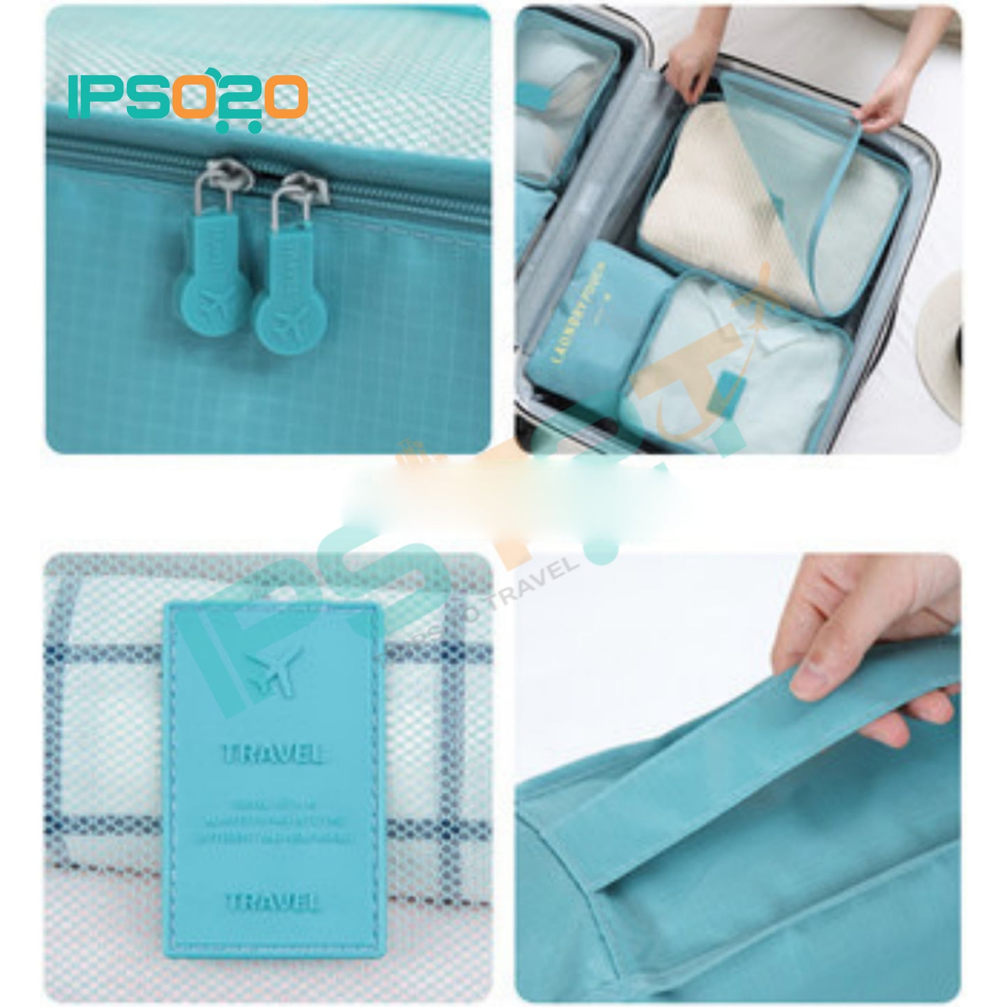 7 in 1 Travel Set Luggage Organiser Bag Pouch (Storage Bag / 6+1 pcs)