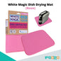 White Magic Dish Drying Mat [Absorbent , Hygienic , Antibacterial Microfibre] 45cm x 40cm