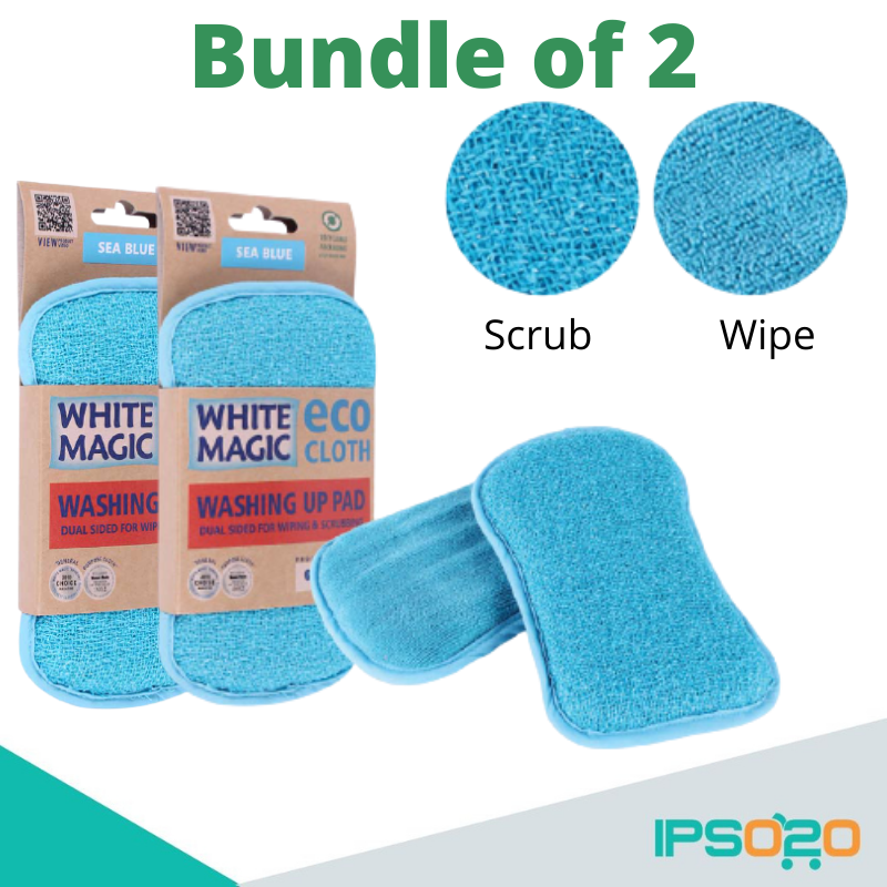 [ Bundle of 2 ] White Magic Dishwashing Sponge Washing Up Pad