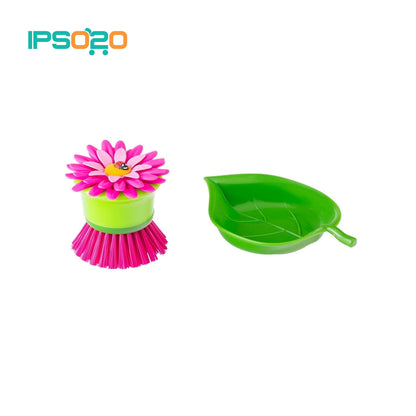 VIGAR Flower Power Palm Dish Brush with Holder
