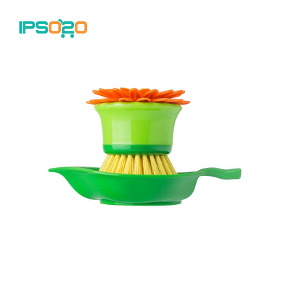 VIGAR Flower Power Palm Dish Brush with Holder