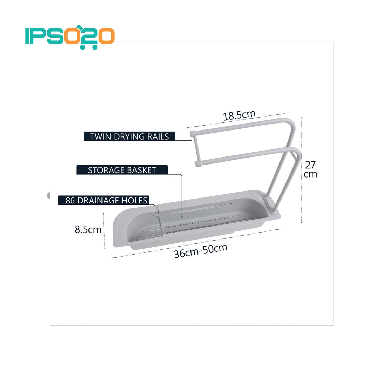 White Magic Sink Organiser