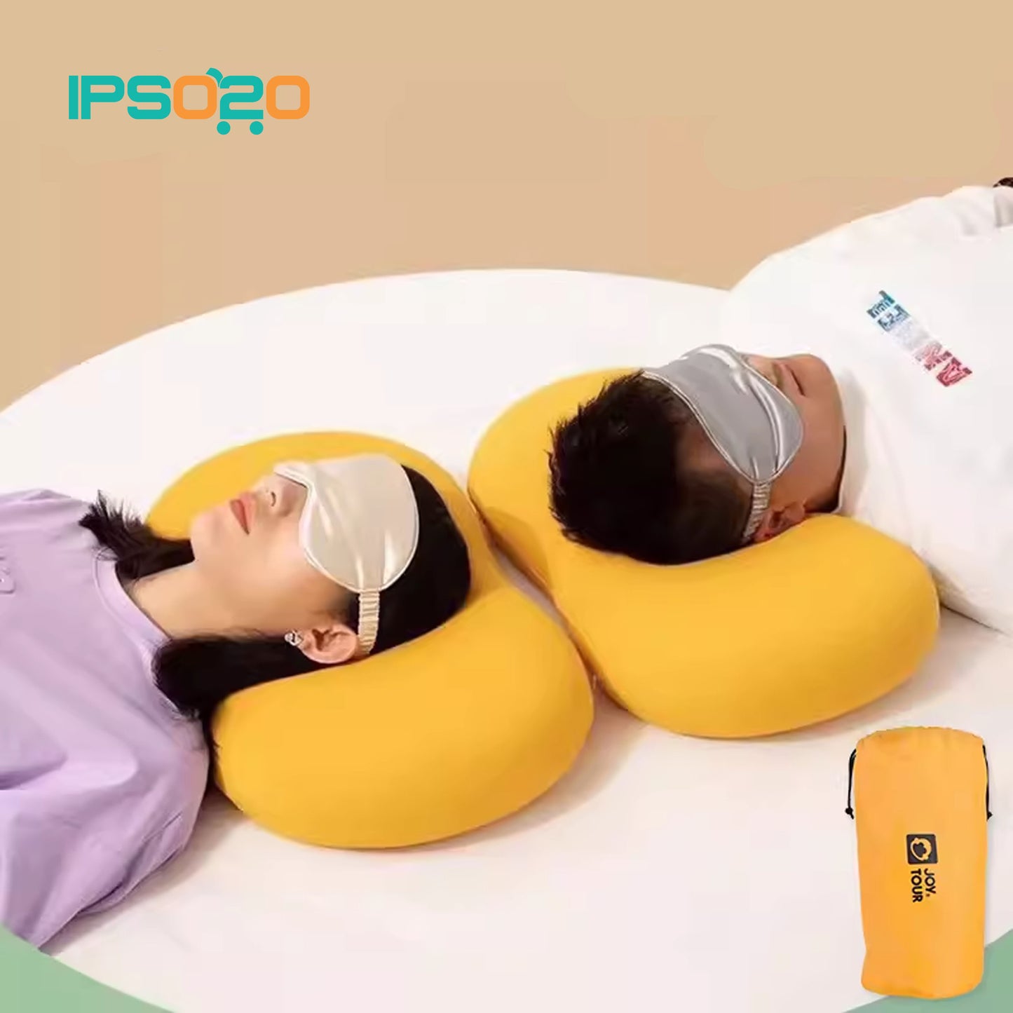 JOYTOUR Compact Memory Foam Travel Pillow with Case