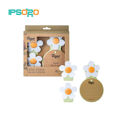 VIGAR Florganic Notebook with Suction + Magnet Clip - 2pc Set