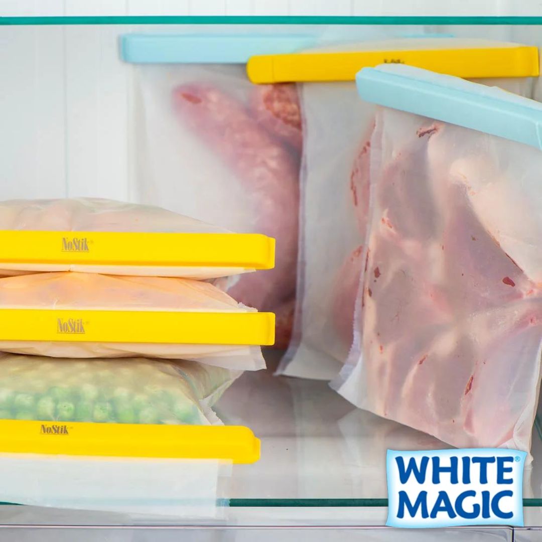 Reusable Freezer Bags + Clips Set