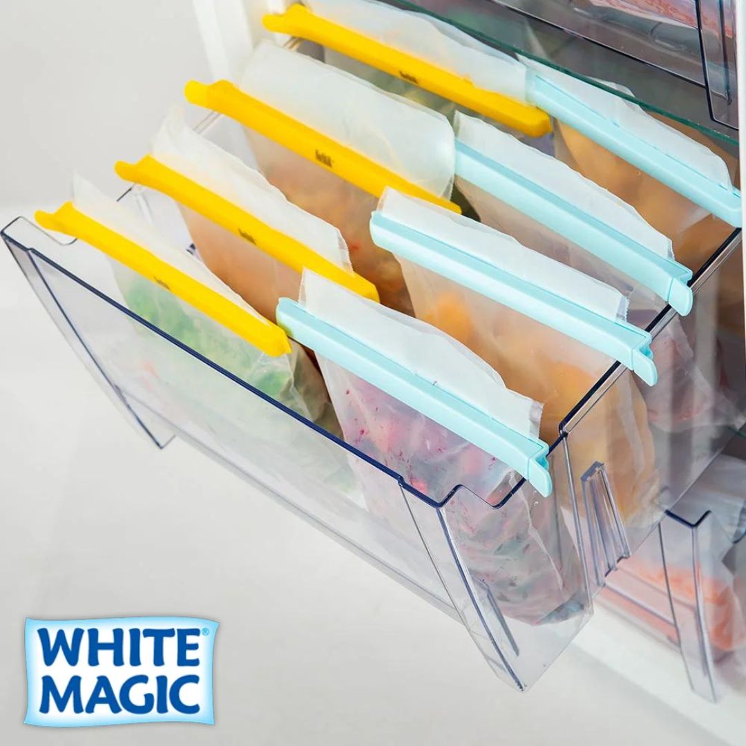 Reusable Freezer Bags + Clips Set