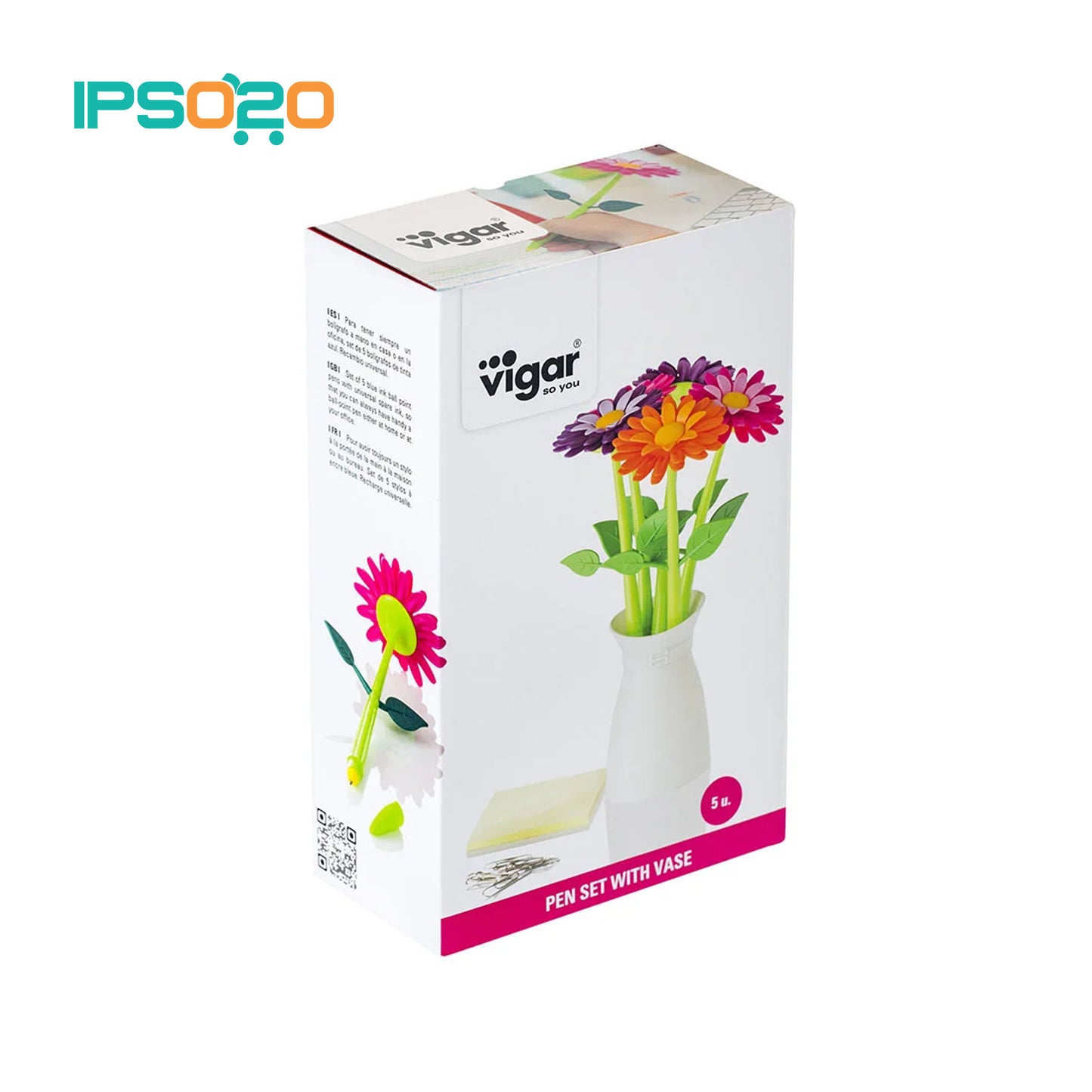 VIGAR Flower Shop 5pc Pen Set With Vase
