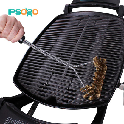WHITE MAGIC Medium Brass Spiral Barbecue Brush