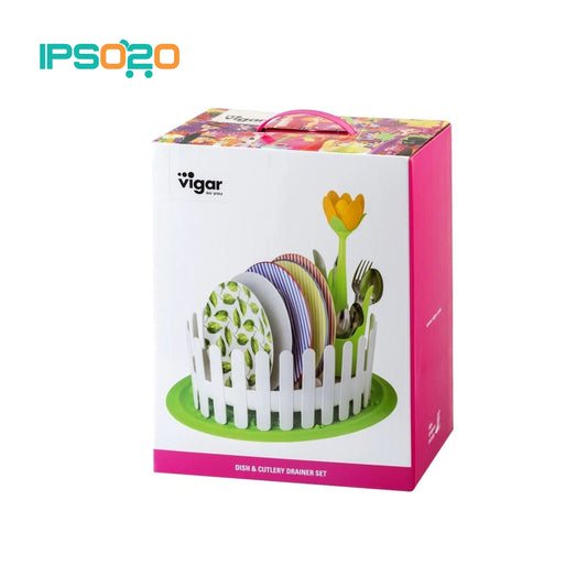 VIGAR Flower Power Dish & Cutlery Drainer Set
